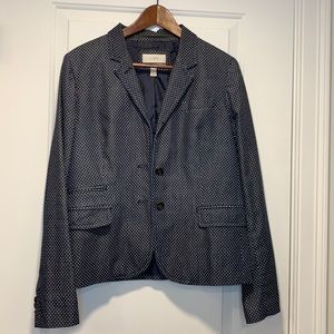 J. Crew Polkadot Chambray Schoolboy Blazer